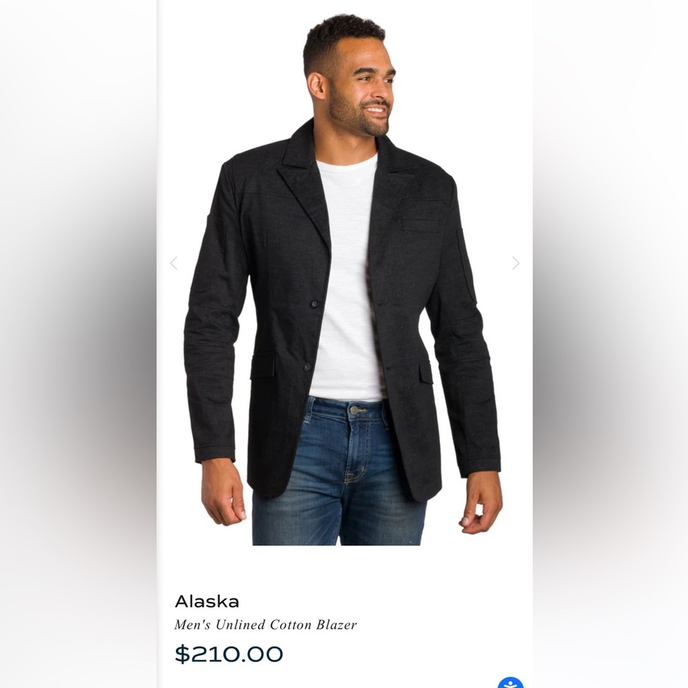 $210 ABLY Alaska Men's Unlined Cotton Blazer size M